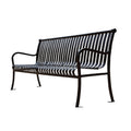 Banc Public Urbain en Acier Galvanisé avec Dossier et Accoudoirs "PARK METAL HCS03"