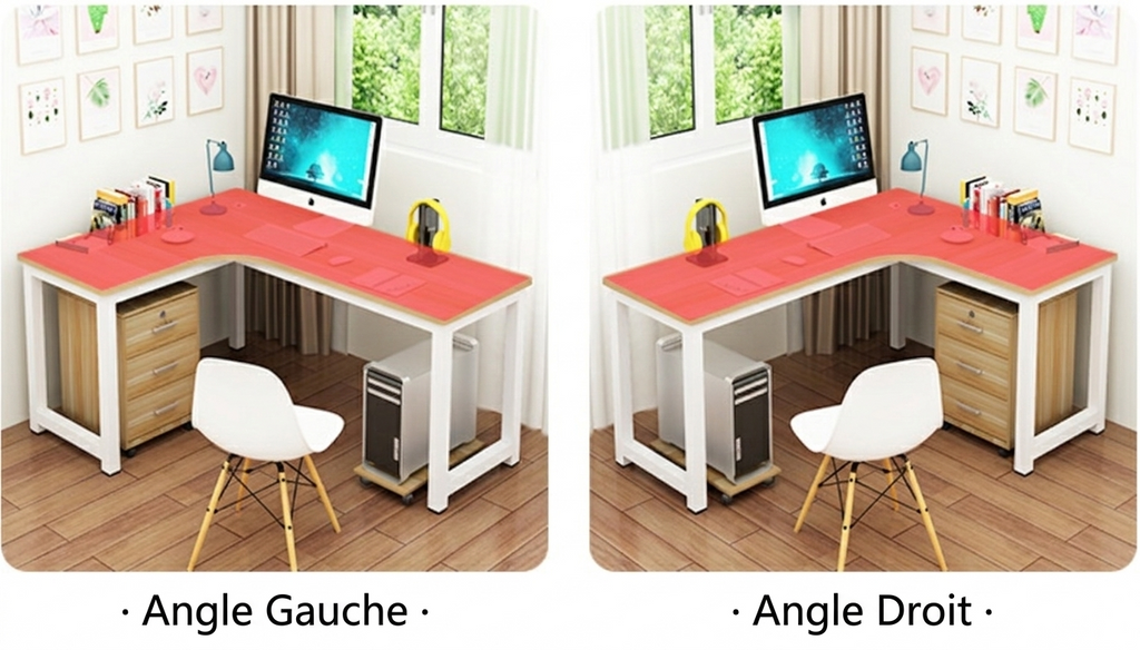 Bureau d'Angle L-Design - Série Espace de Travail & Direction