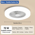 Plafonnier LED Ventilateur Intégré Silencieux Dimmable 58 cm "LUMIAIR 72W PRO"