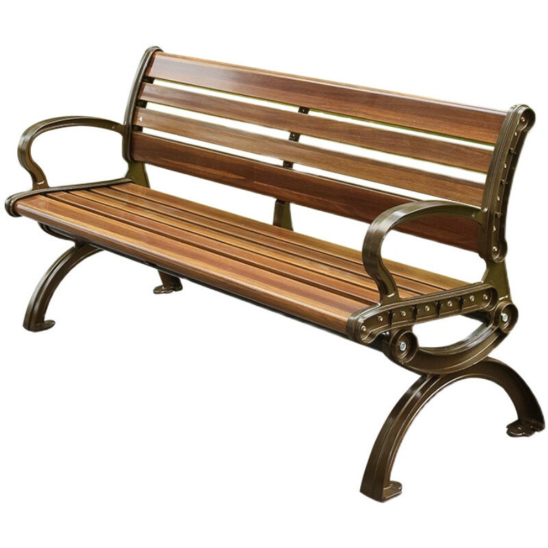Banc de Parc "Tradition" - Bois Massif & Fonte d'Aluminium