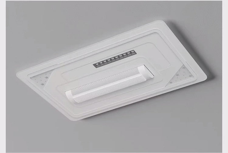 Grand Plafonnier LED Architectural Rectangulaire 155W avec Ventilateur Sans Pales Intégré "AURA-BLADELESS 110"