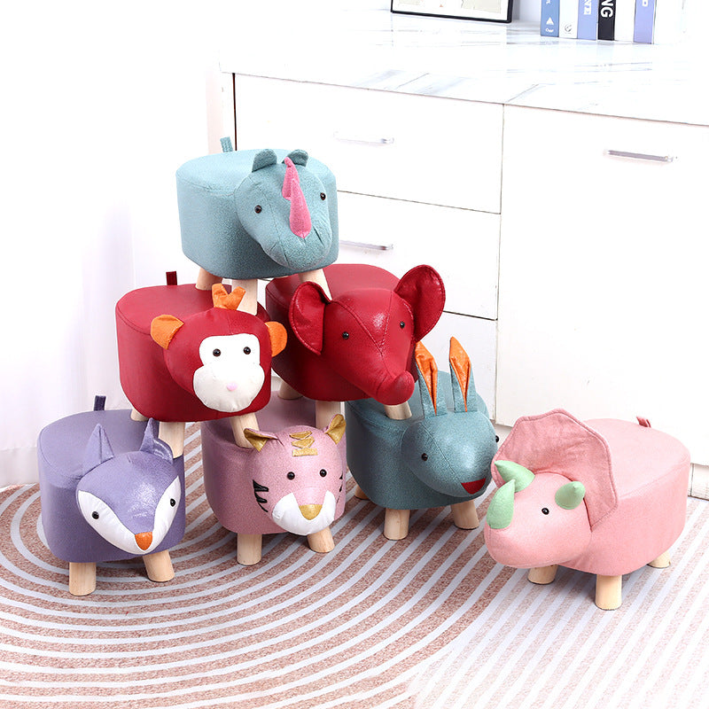 Tabouret Animal Bois & Tissu "SAFARI MINI"