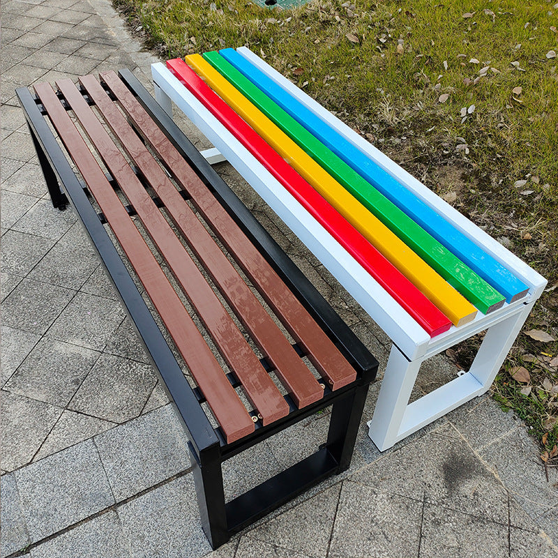Banc Public Extérieur en Composite (Plastique Bois) et Métal – Multi-longueurs