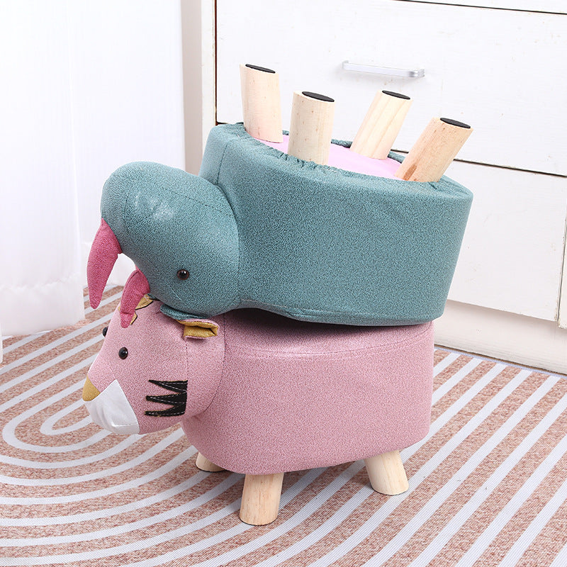 Tabouret Animal Bois & Tissu "SAFARI MINI"