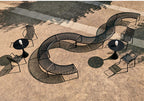 Kit Cercle Complet 3 Bancs Sans Dossier "URBAN RING"