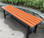 Banc Public "Ergo-Confort" - Bois Massif & Fonte d'Aluminium