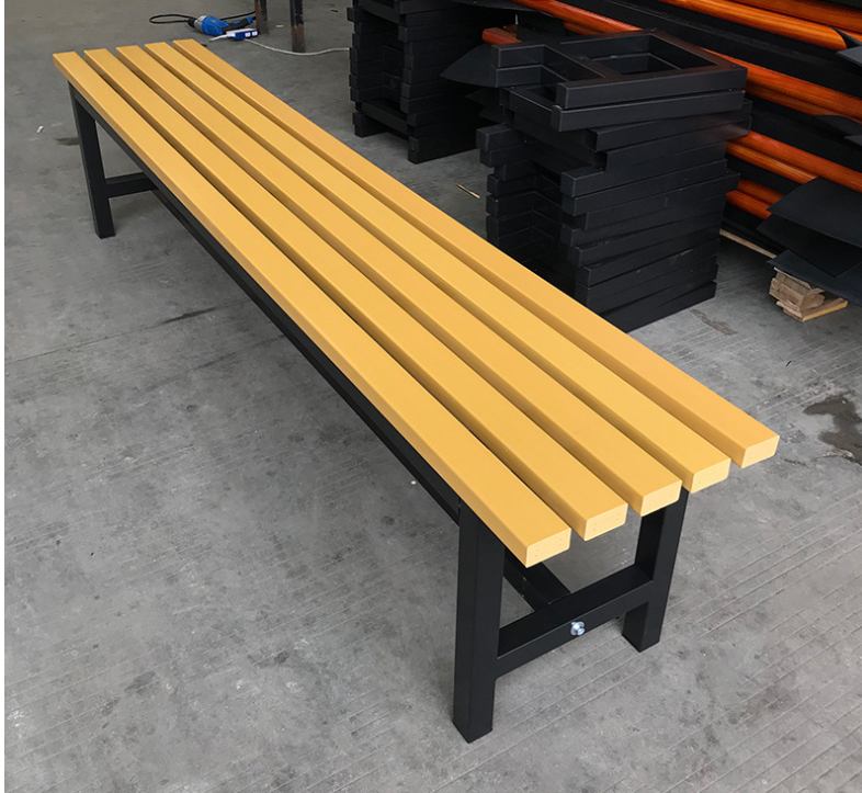 Banc Public "Ergo-Confort" - Bois Massif & Fonte d'Aluminium