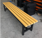 Banc Public "Ergo-Confort" - Bois Massif & Fonte d'Aluminium