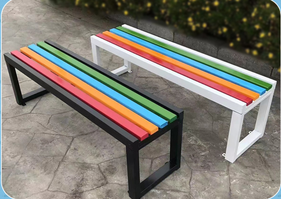Banc Public Extérieur en Composite (Plastique Bois) et Métal – Multi-longueurs