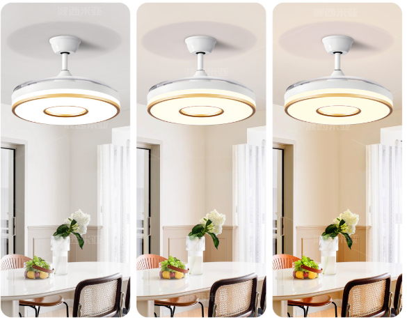 Ventilateur de Plafond Pales Rétractables avec Enceinte Bluetooth & LED "AERO RETRACT 7167"