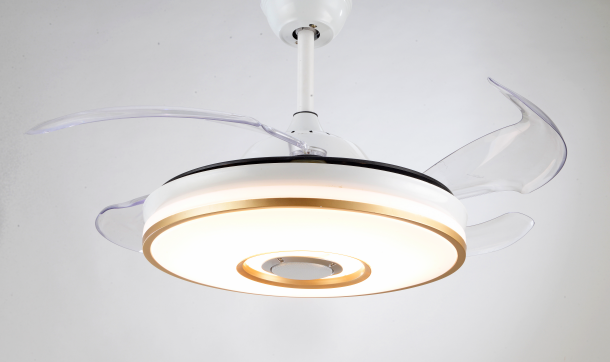 Ventilateur de Plafond Pales Rétractables avec Enceinte Bluetooth & LED "AERO RETRACT 7167"